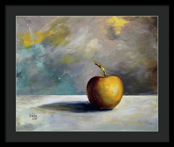 Solitary Golden Apple - Framed Print