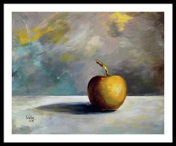 Solitary Golden Apple - Framed Print