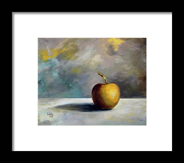 Solitary Golden Apple - Framed Print