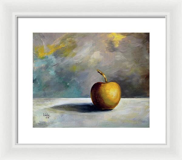 Solitary Golden Apple - Framed Print