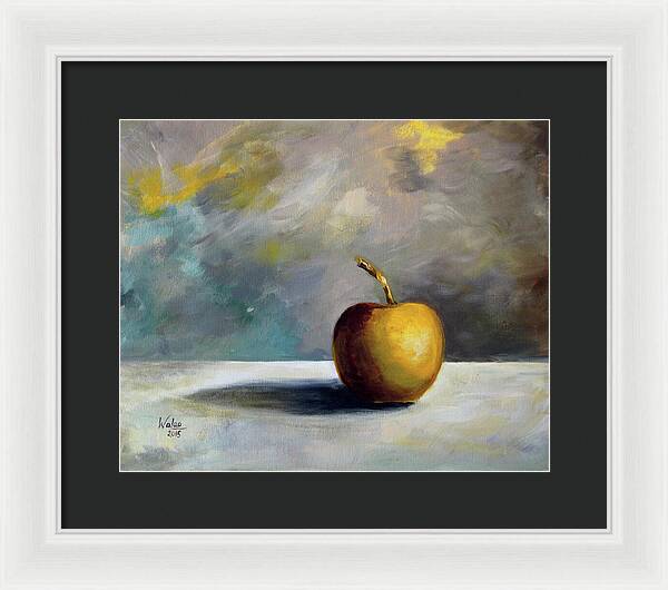 Solitary Golden Apple - Framed Print