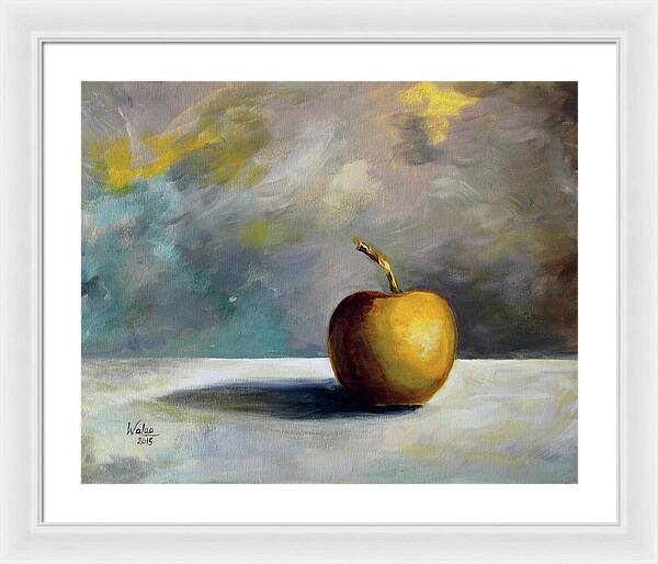 Solitary Golden Apple - Framed Print