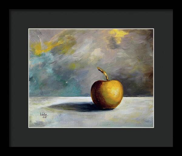 Solitary Golden Apple - Framed Print