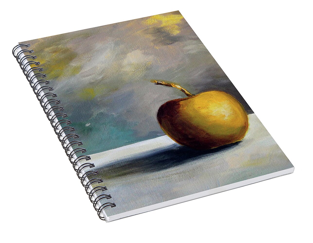 Solitary Golden Apple - Spiral Notebook