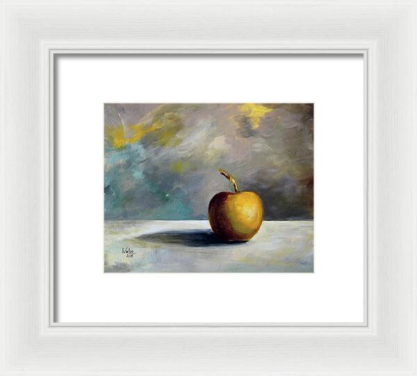 Solitary Golden Apple - Framed Print