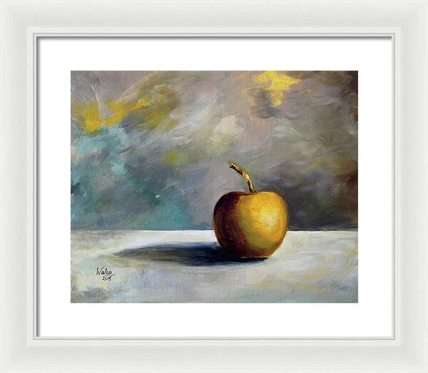 Solitary Golden Apple - Framed Print