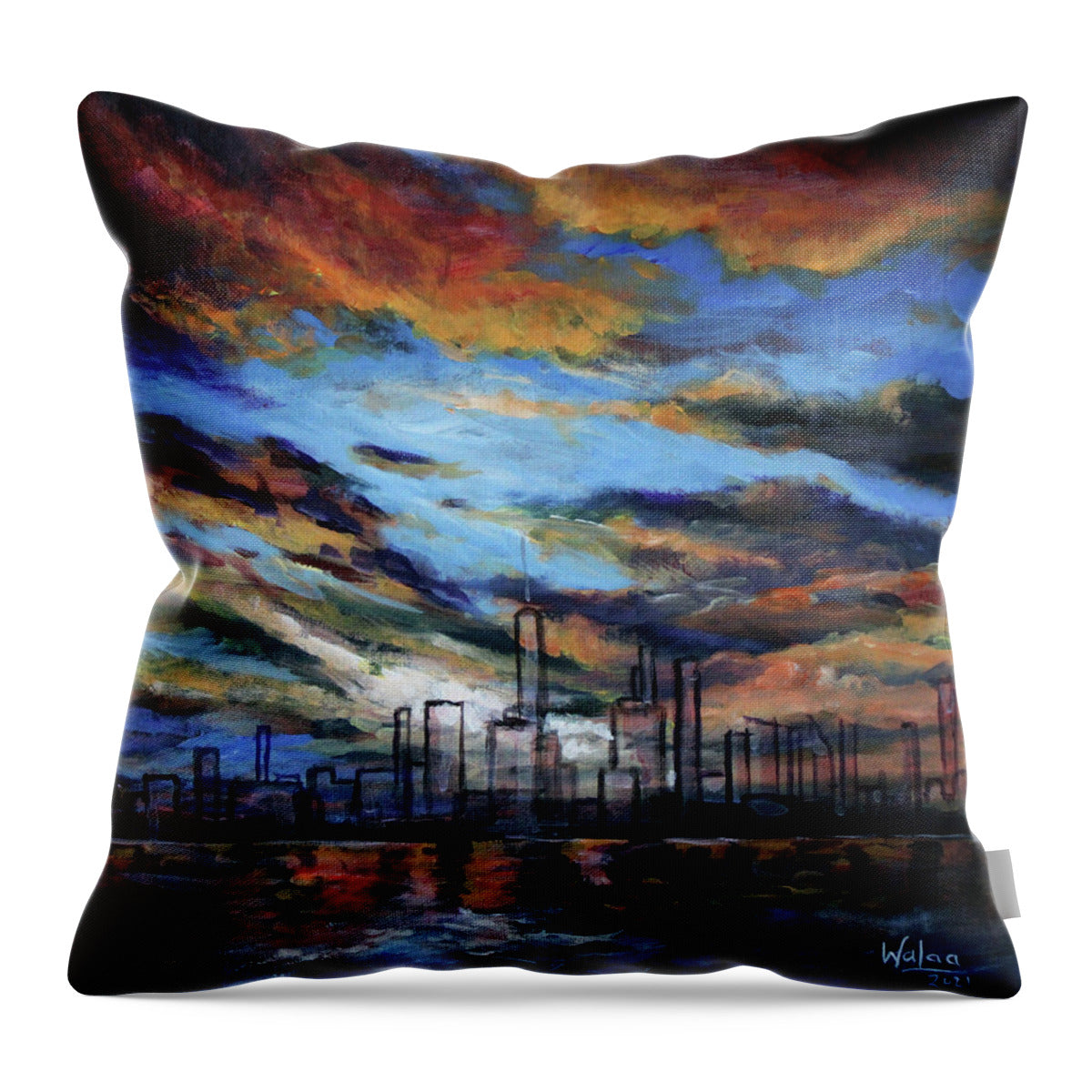 Hollow Giants of NY City - Throw Pillow