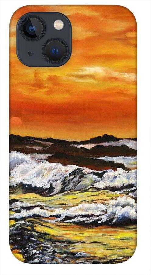 Golden Waves at Sunset - Phone Case