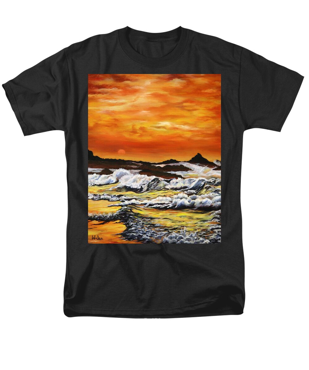 Golden Waves at Sunset - Men's T-Shirt  (Regular Fit)