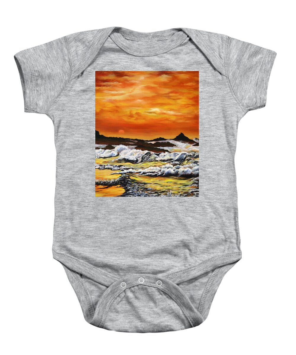 Golden Waves at Sunset - Baby Onesie