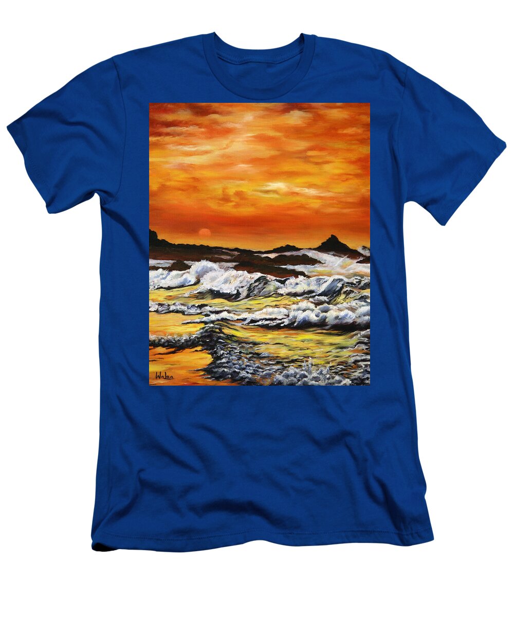 Golden Waves at Sunset - T-Shirt