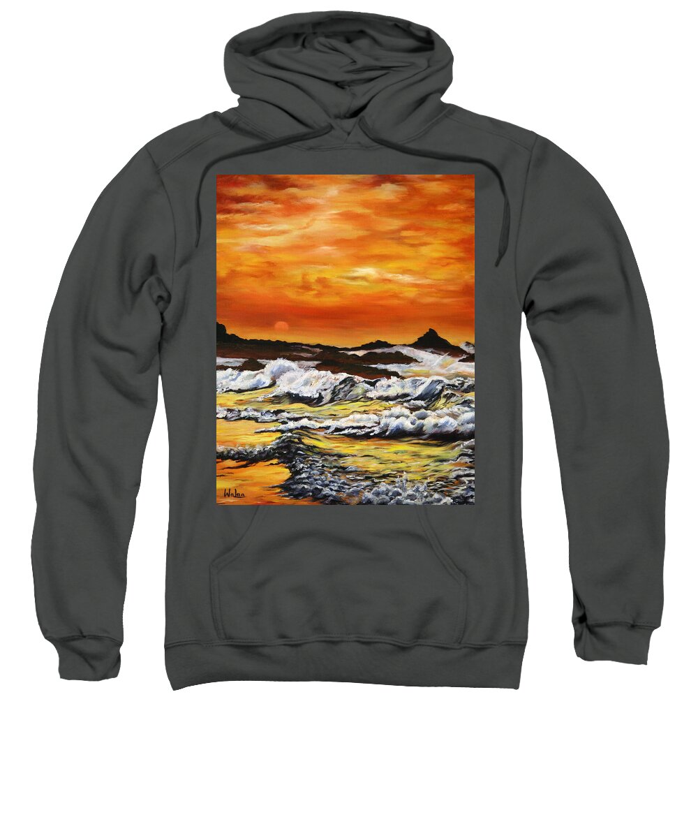 Golden Waves at Sunset - Sweatshirt