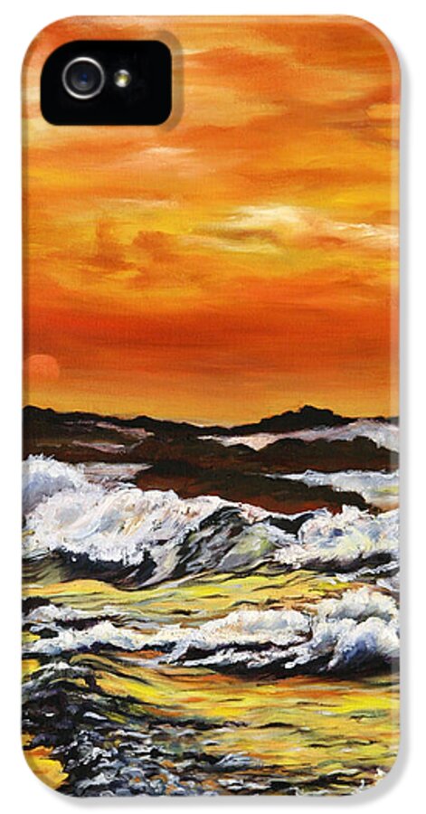 Golden Waves at Sunset - Phone Case