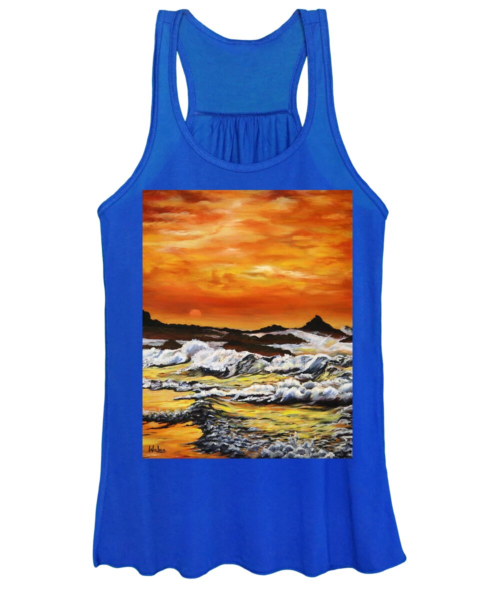 Golden Waves at Sunset - Women's Tank Top