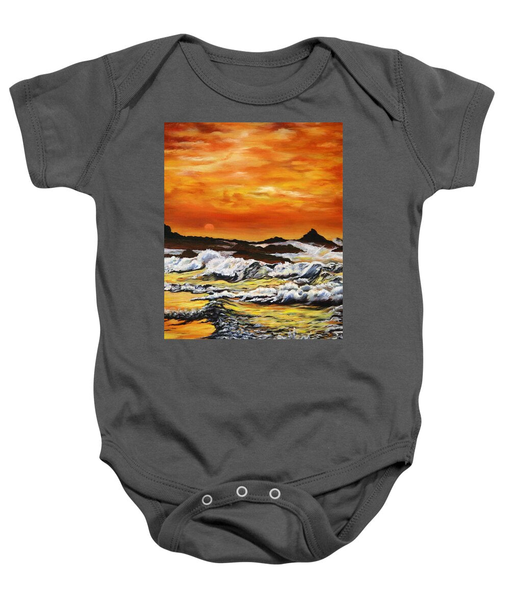 Golden Waves at Sunset - Baby Onesie