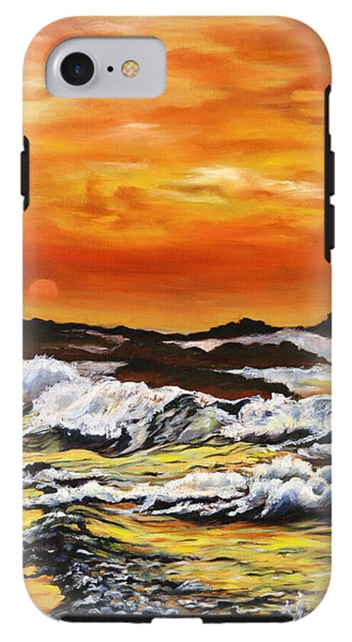 Golden Waves at Sunset - Phone Case