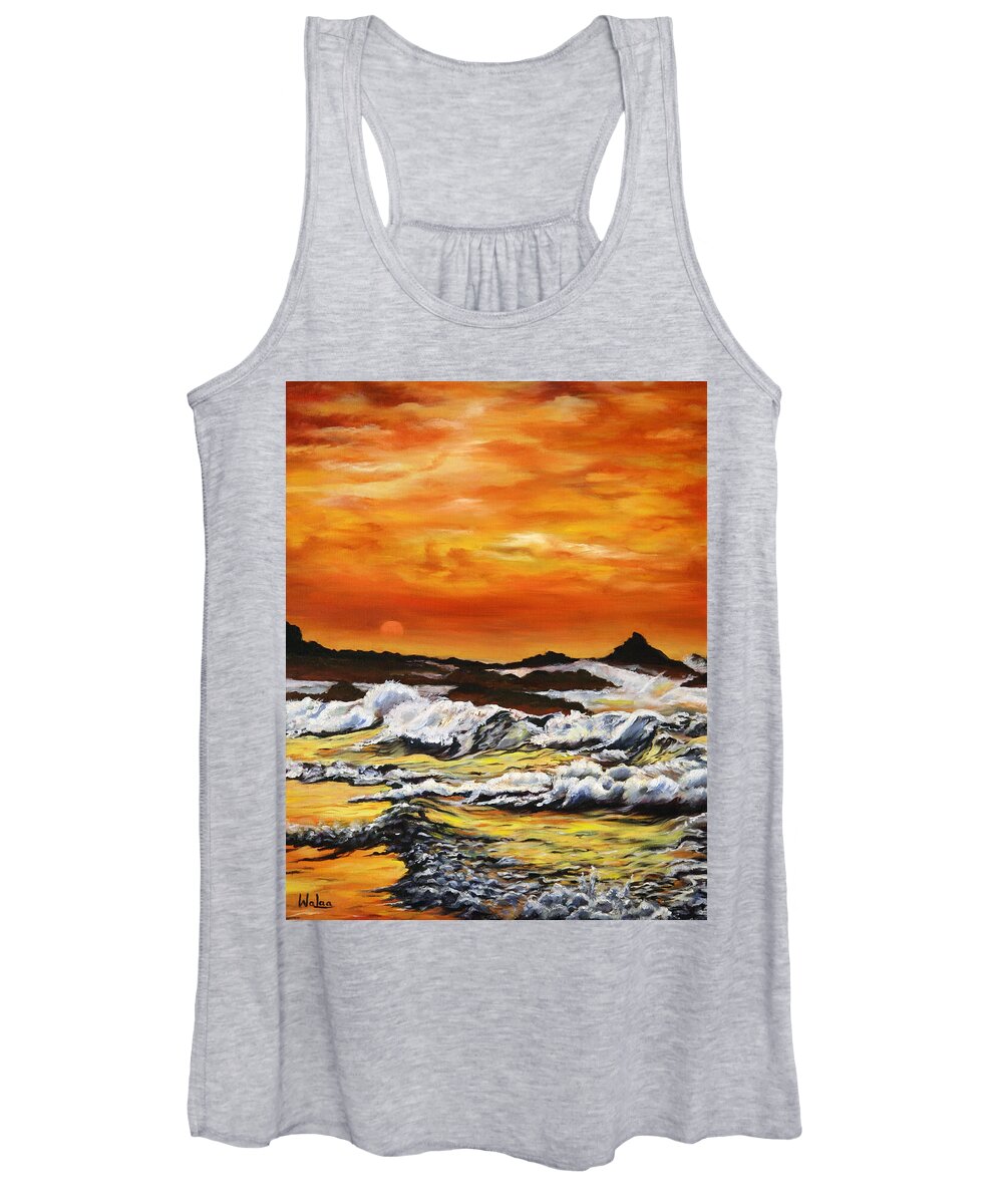 Golden Waves at Sunset - Women's Tank Top