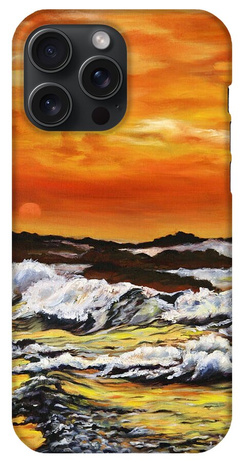 Golden Waves at Sunset - Phone Case