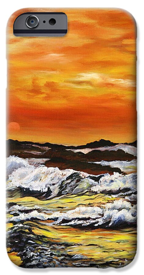 Golden Waves at Sunset - Phone Case