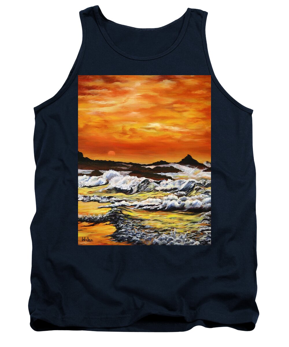 Golden Waves at Sunset - Tank Top