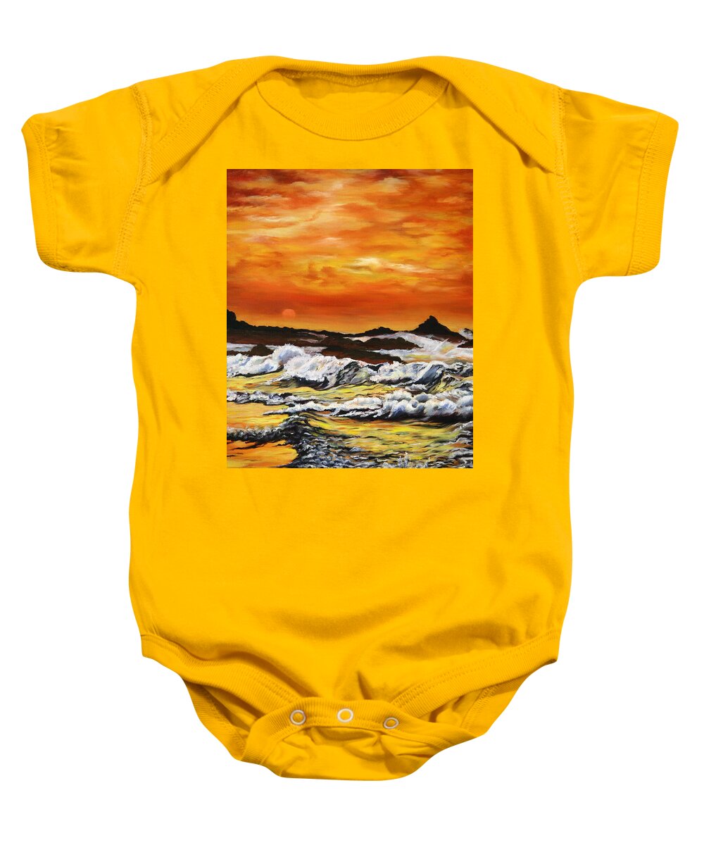 Golden Waves at Sunset - Baby Onesie