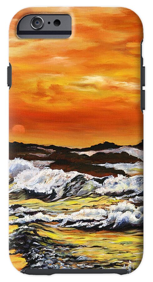 Golden Waves at Sunset - Phone Case