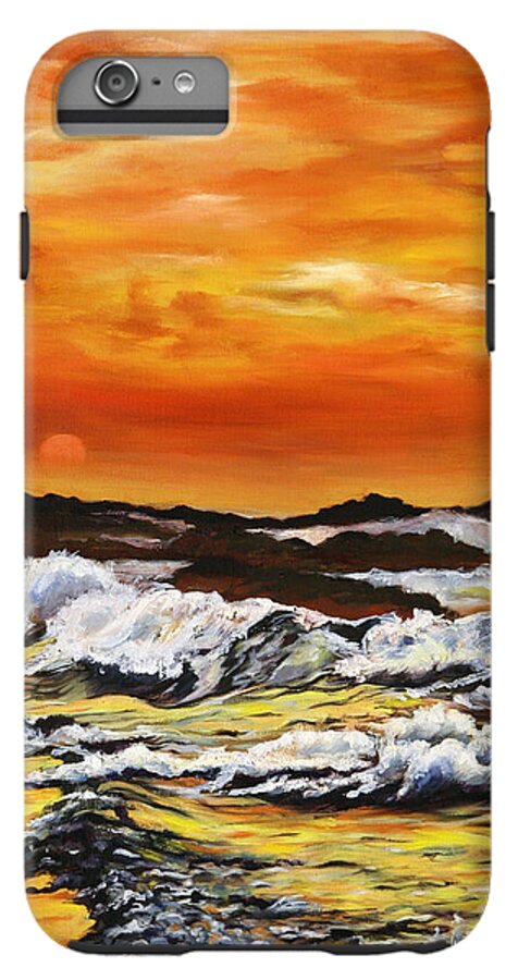 Golden Waves at Sunset - Phone Case