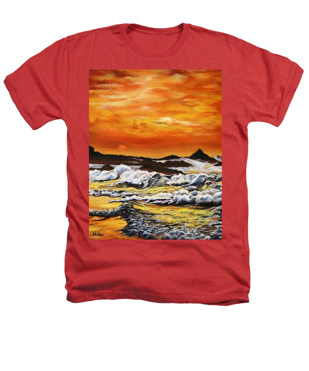 Golden Waves at Sunset - Heathers T-Shirt