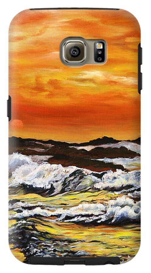 Golden Waves at Sunset - Phone Case