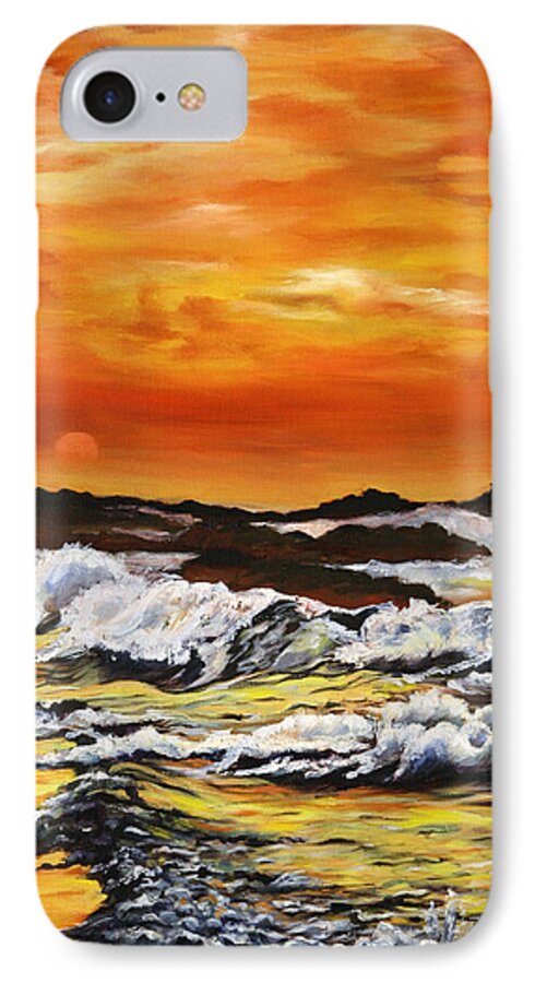 Golden Waves at Sunset - Phone Case