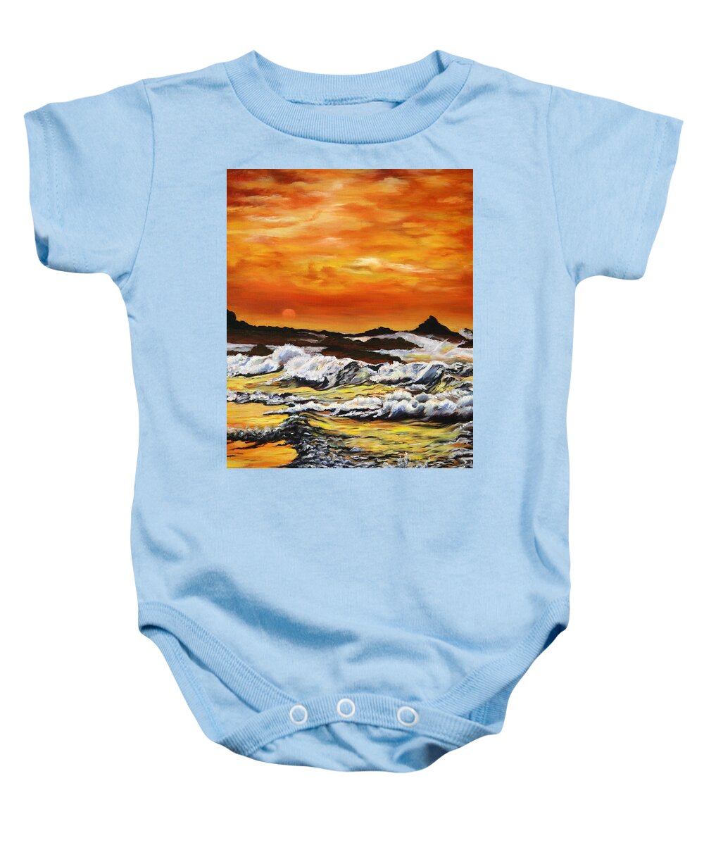 Golden Waves at Sunset - Baby Onesie