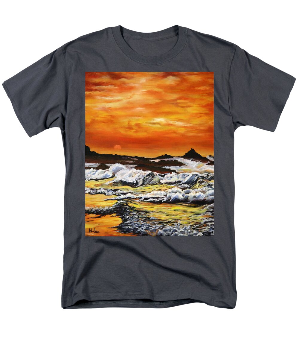 Golden Waves at Sunset - Men's T-Shirt  (Regular Fit)