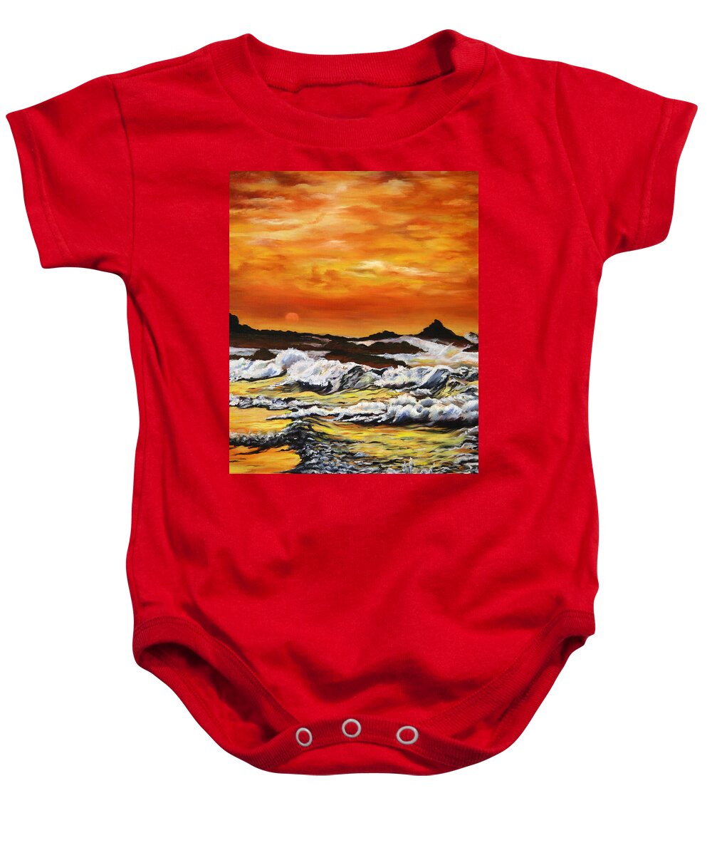 Golden Waves at Sunset - Baby Onesie