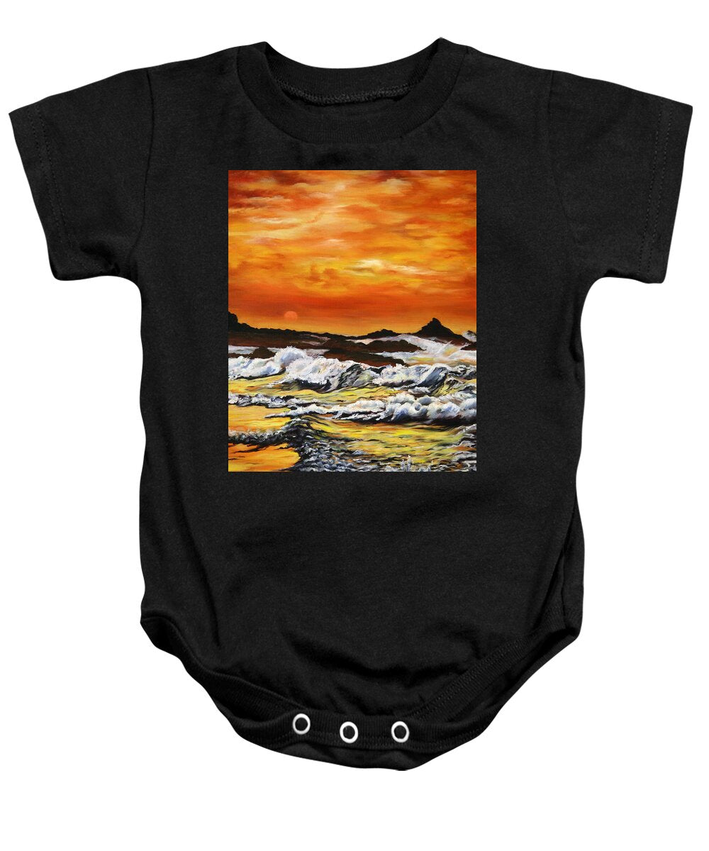 Golden Waves at Sunset - Baby Onesie