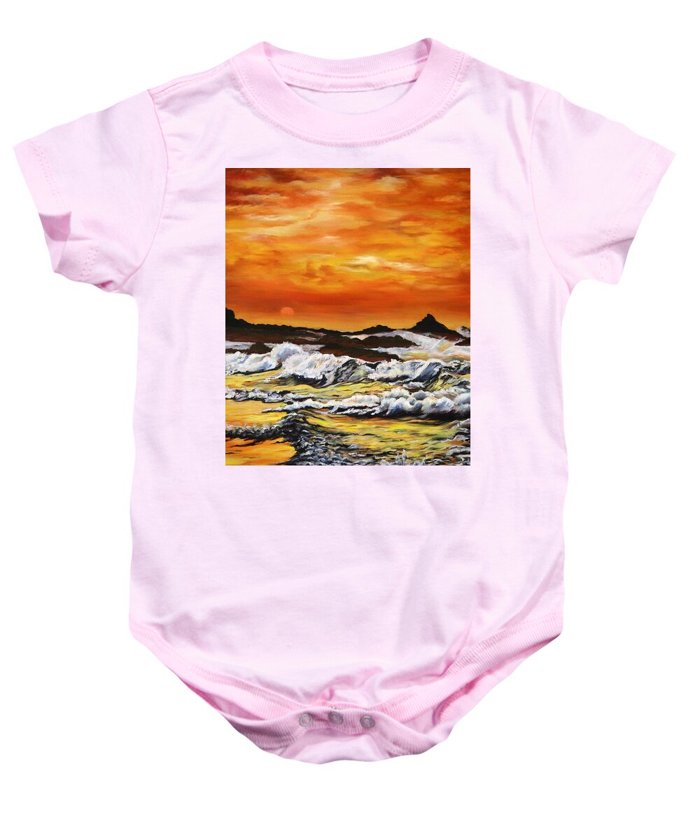 Golden Waves at Sunset - Baby Onesie