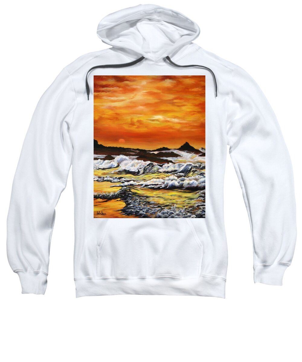 Golden Waves at Sunset - Sweatshirt