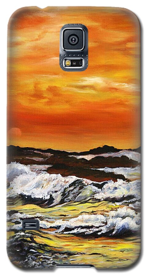 Golden Waves at Sunset - Phone Case