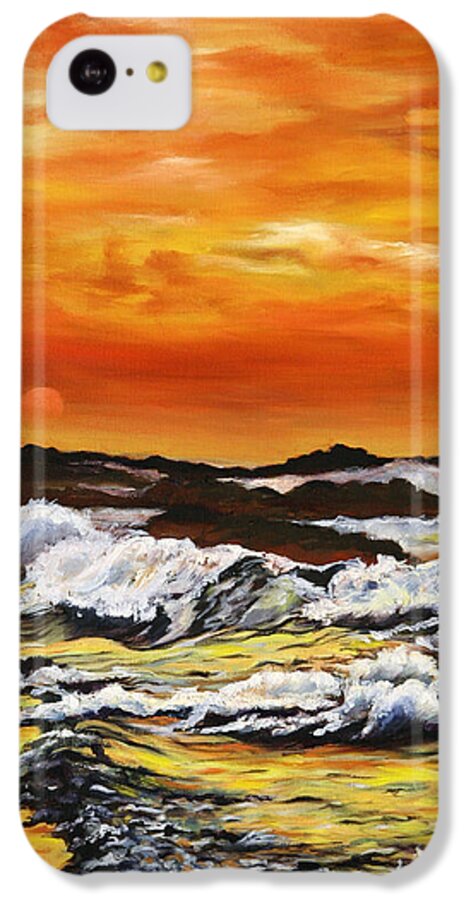 Golden Waves at Sunset - Phone Case