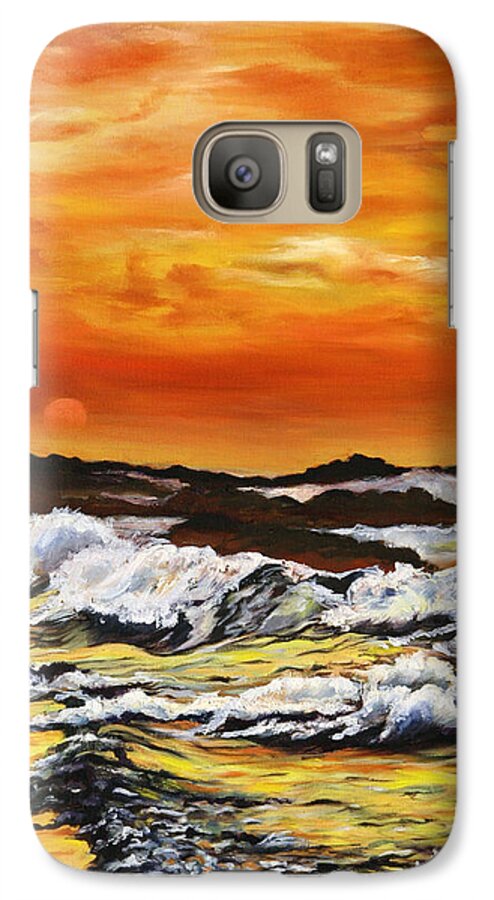 Golden Waves at Sunset - Phone Case