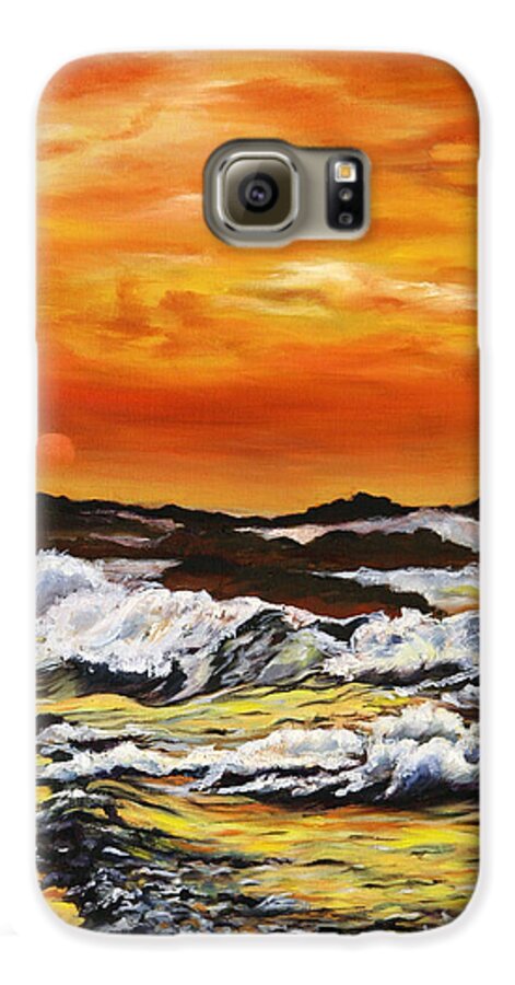 Golden Waves at Sunset - Phone Case