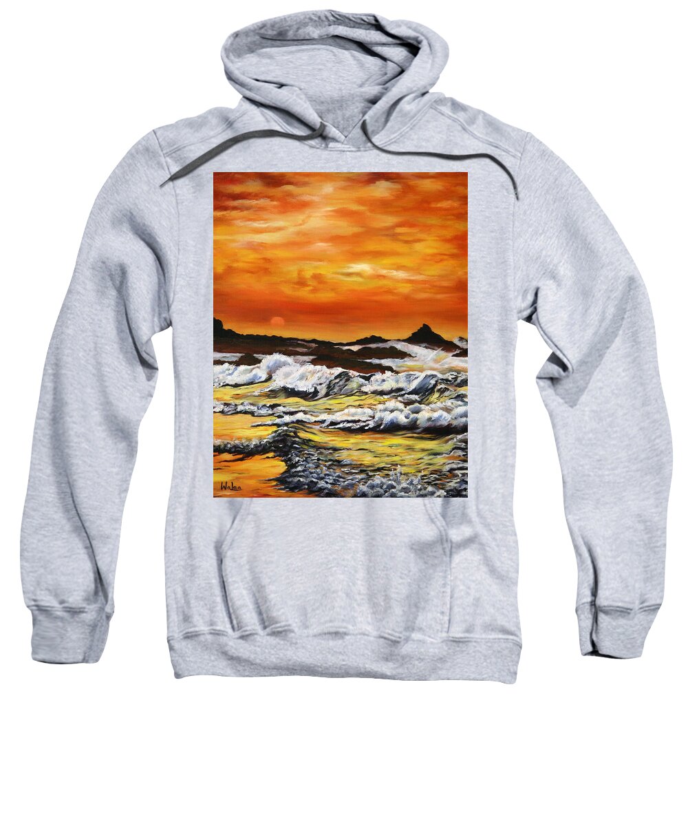 Golden Waves at Sunset - Sweatshirt