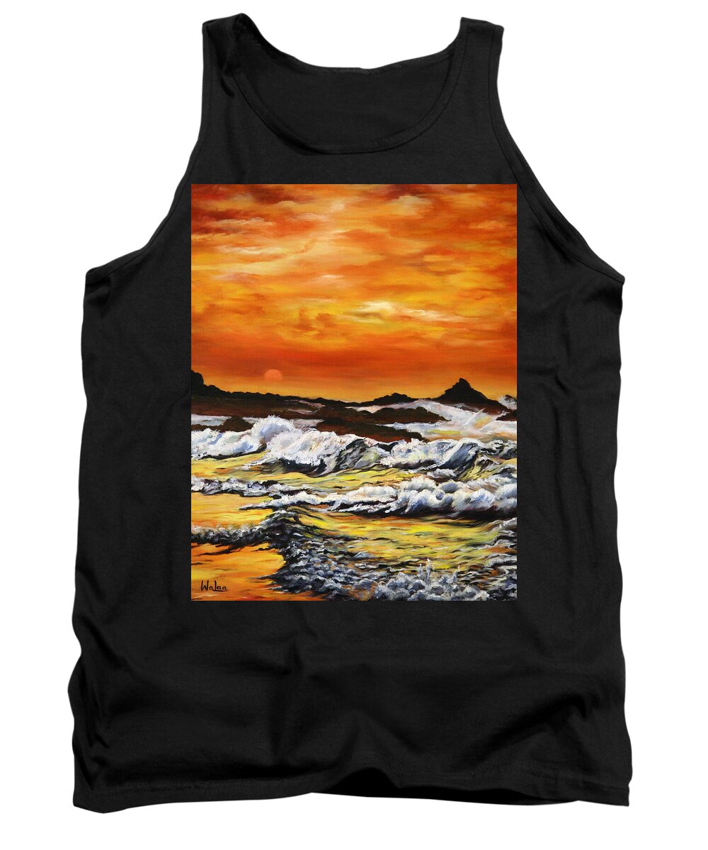 Golden Waves at Sunset - Tank Top