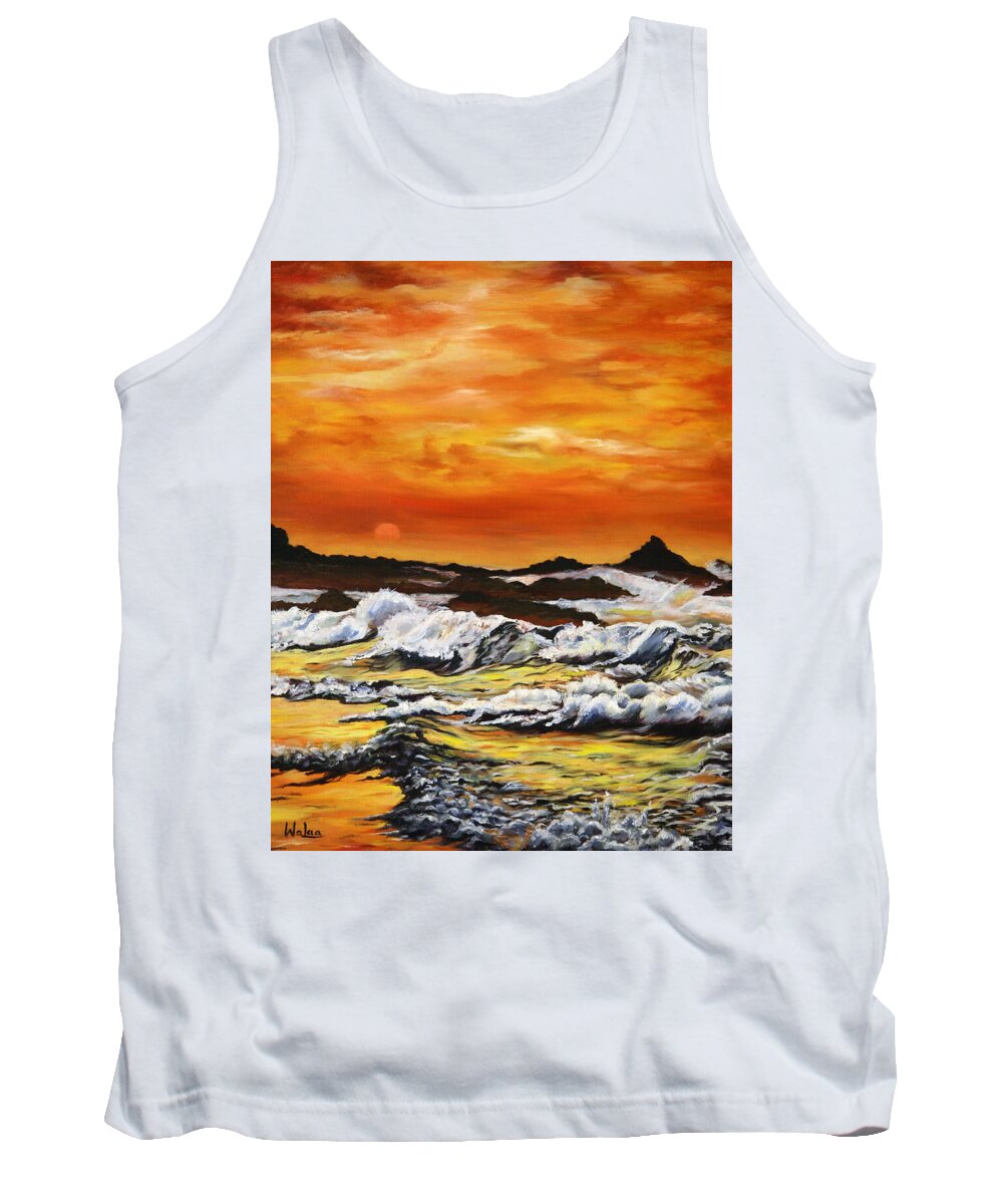 Golden Waves at Sunset - Tank Top