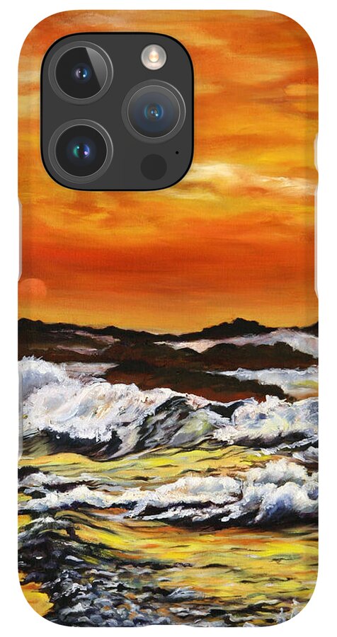 Golden Waves at Sunset - Phone Case