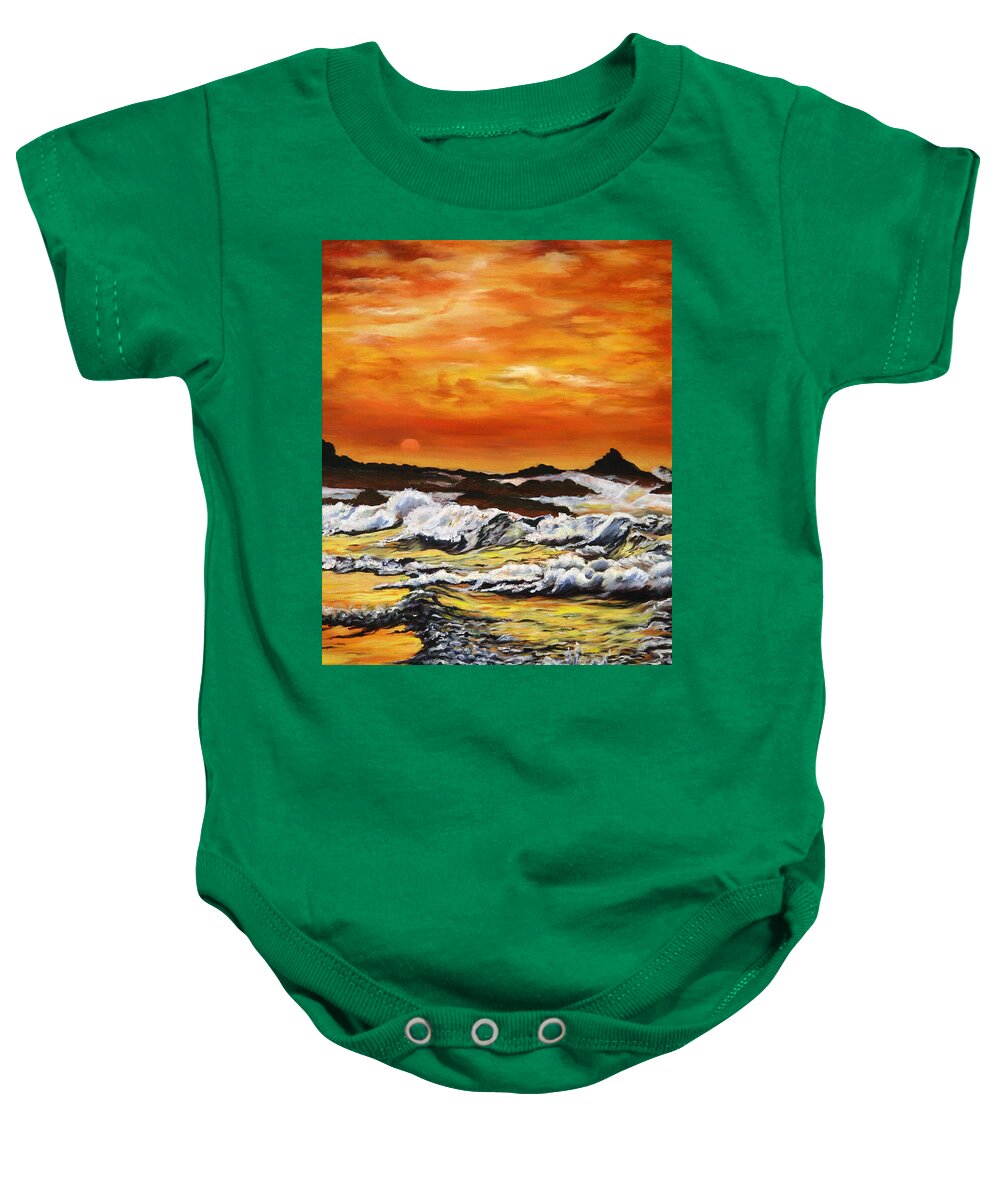 Golden Waves at Sunset - Baby Onesie