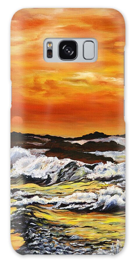 Golden Waves at Sunset - Phone Case