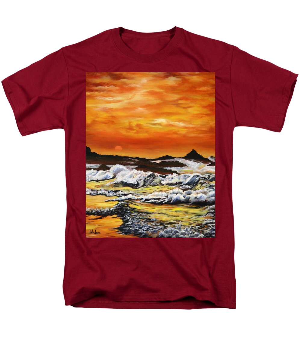 Golden Waves at Sunset - Men's T-Shirt  (Regular Fit)