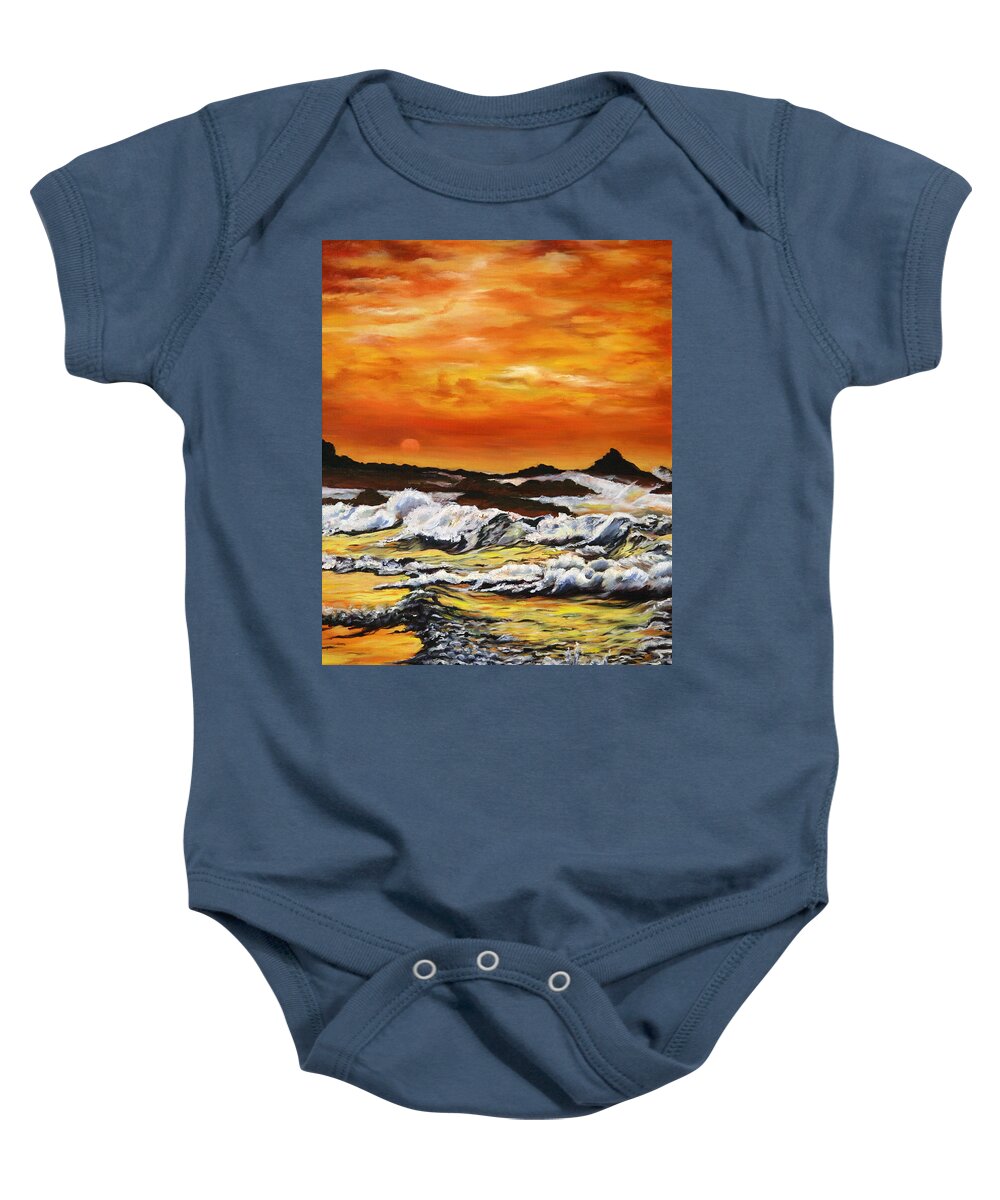 Golden Waves at Sunset - Baby Onesie