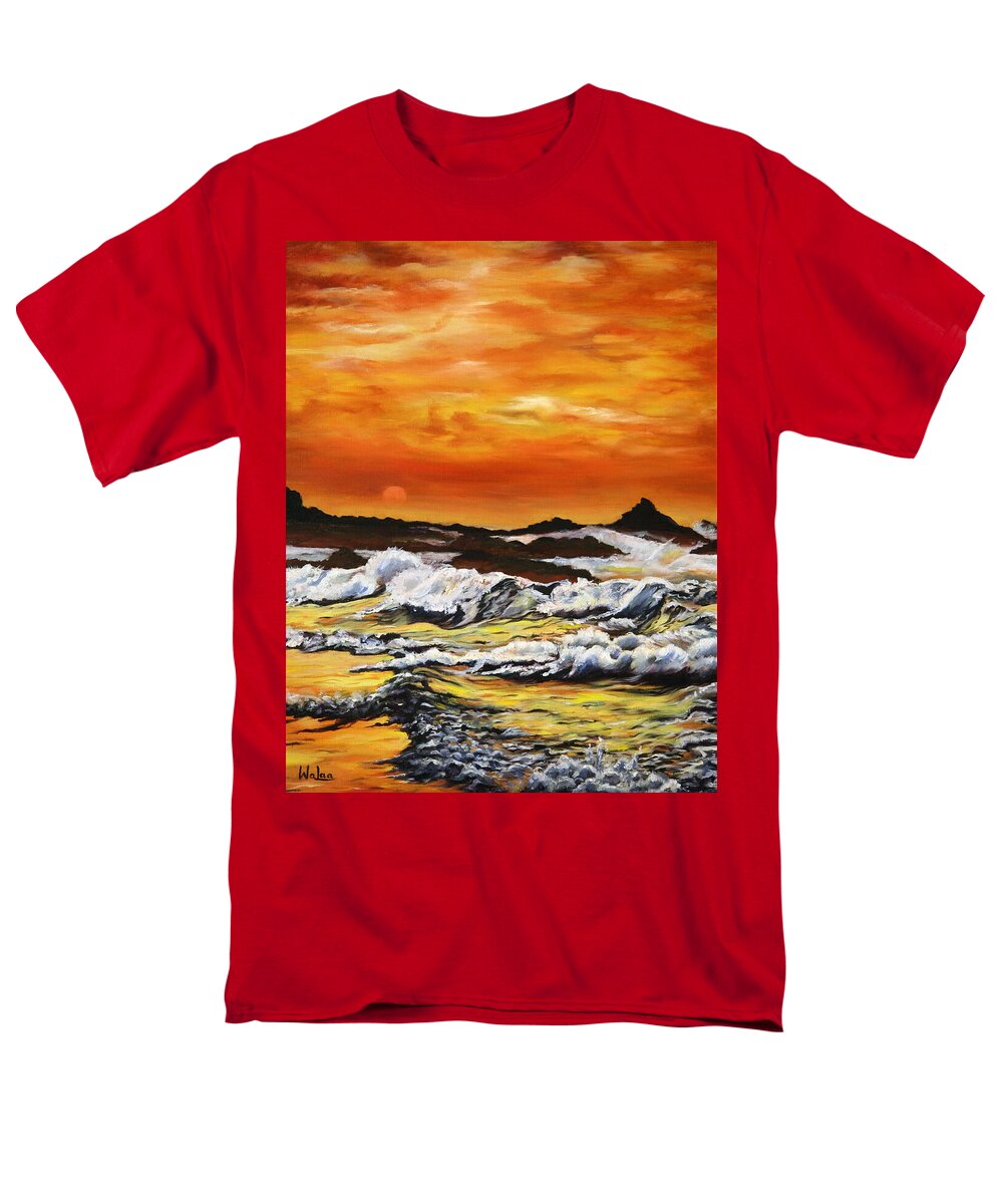 Golden Waves at Sunset - Men's T-Shirt  (Regular Fit)