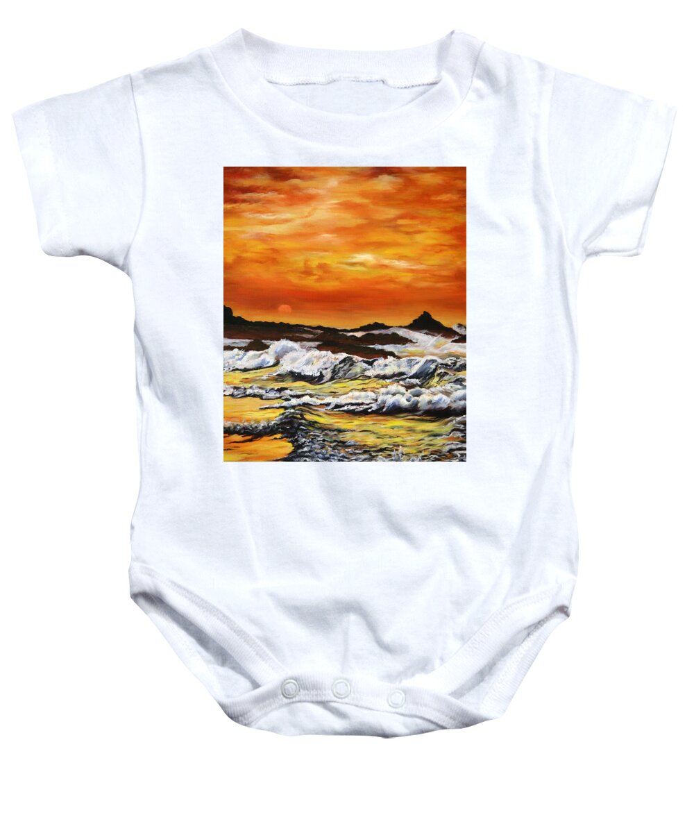 Golden Waves at Sunset - Baby Onesie